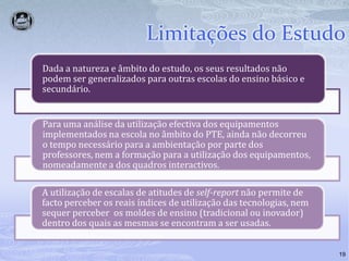 Limitações do Estudo19