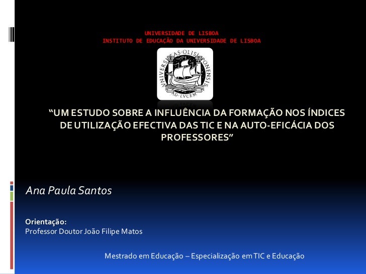 Apresentação powerpoint dissertação mestrado