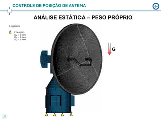 CONTROLE DE POSIÇÃO DE ANTENA


             ANÁLISE ESTÁTICA – PESO PRÓPRIO




27
 