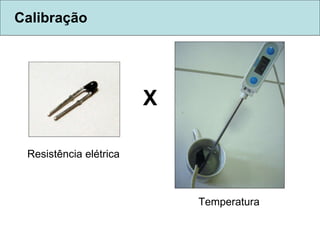 Calibração Resistência elétrica Temperatura  X 
