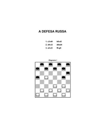 Jogo de Damas - Abertura Russa com E5 - Parte 1 