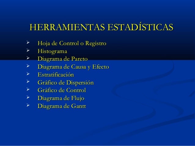 Estudio de las herramientas estadísticas aplicadas a la 