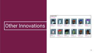 Other Innovations
16
 