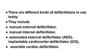 DEFIBRILATOR PPT.pptx for nursing students | PPT