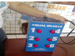 Instrumento usado para o deficiente com baixa visão
