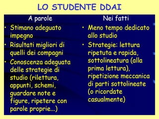 LO STUDENTE DDAI
 