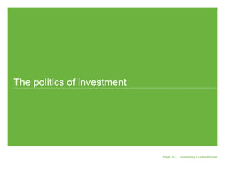 Greenberg Quinlan Rosner Page   |  The politics of investment 