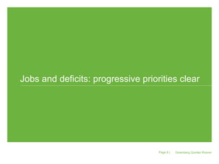 Greenberg Quinlan Rosner Page   |  Jobs and deficits: progressive priorities clear 