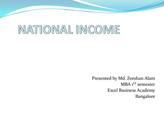 Presented by Md. Zeeshan Alam
              MBA 1ST semester
       Excel Business Academy
                     Bangalore
 