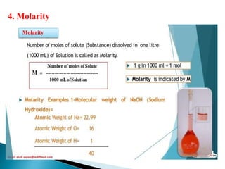 4. Molarity
Molarity
 