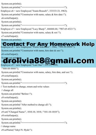 define a class name Employee whose objects are records for employee..pdf