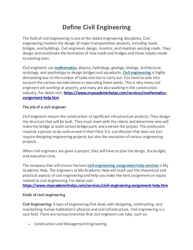 Define Civil Engineering