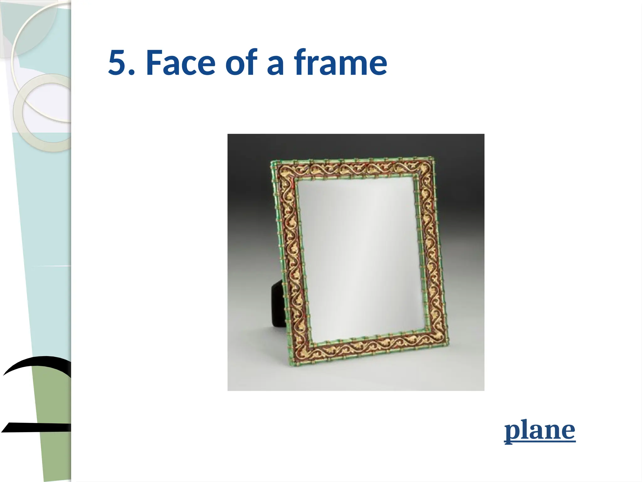 5. Face of a frame
plane
 