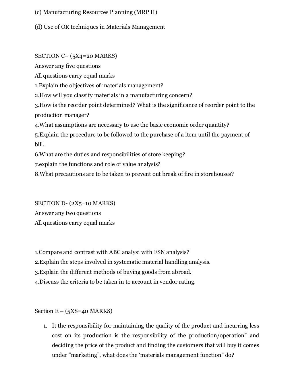 Material Management Define dispatch