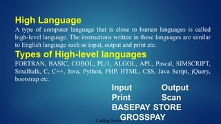 1. Define Program, programmer, Programming Language and its type||Learn ... image.