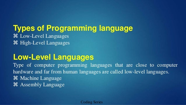 1. Define Program, programmer, Programming Language and its type||Lea…