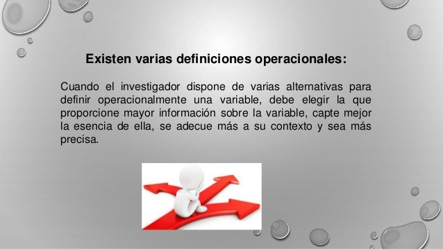 Definición conceptual y operacional de las variables