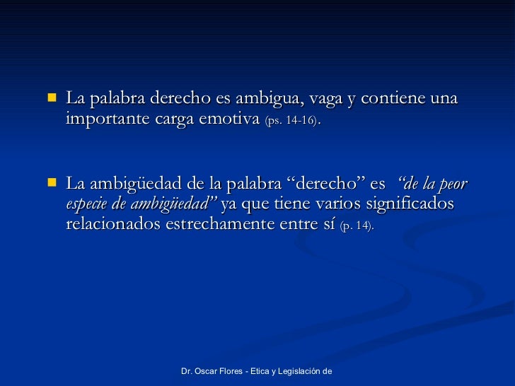 Definición de derecho.
