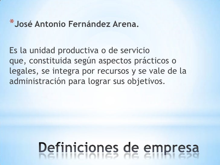 Definicion de empresa