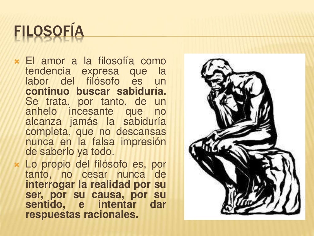 Definición de filosofía