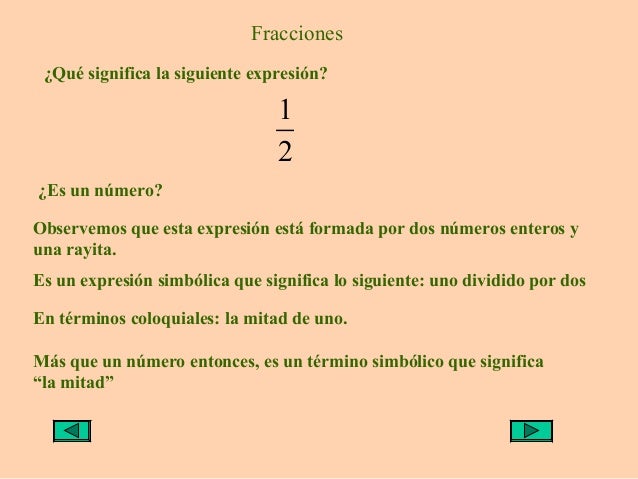 Definición de fracción