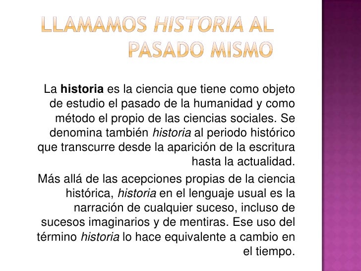 Definicion De Historia