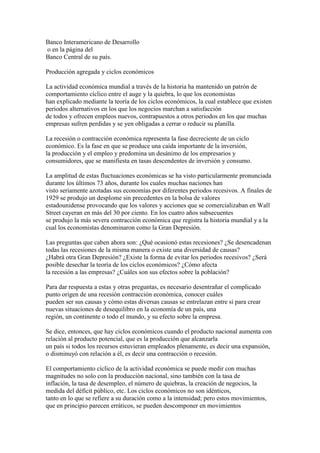 Definición de macro economía.