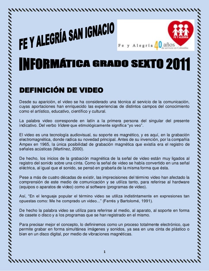 Definición de video