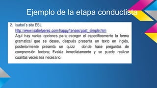Ejemplo de la etapa conductista
 