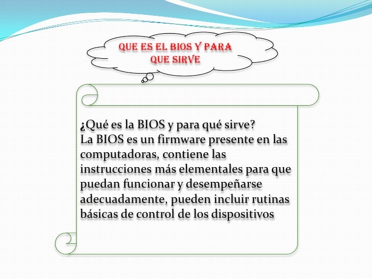 para que sirve el firmware Bios.