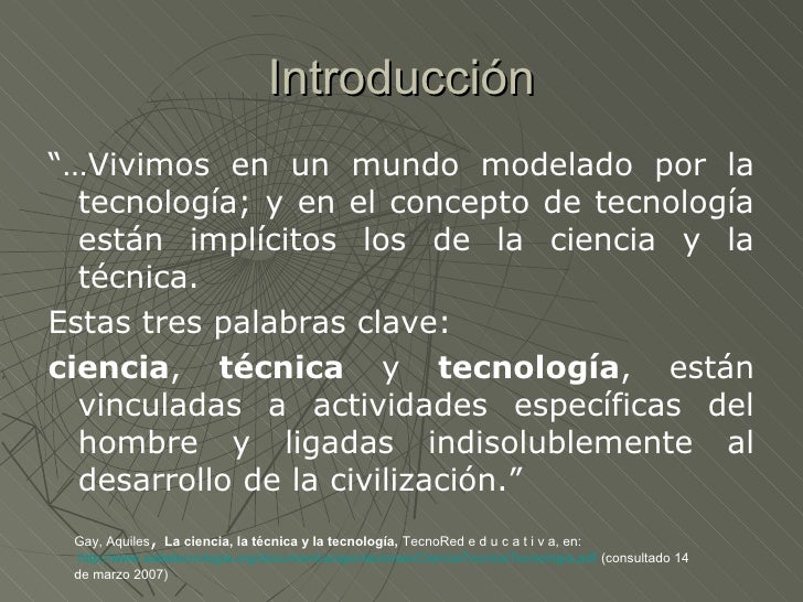 Definicion Ciencia Y Tecnología