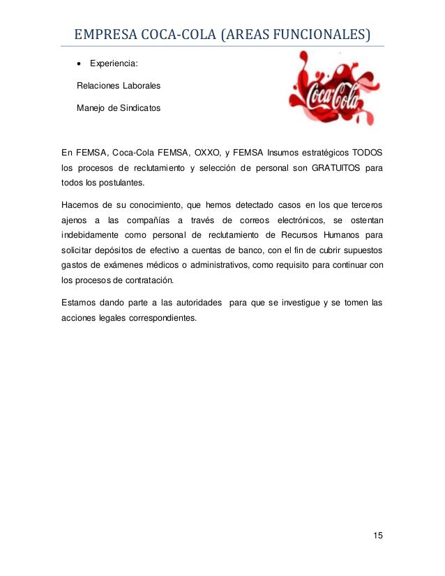 Empresa CocaCola Giro y Razon Social