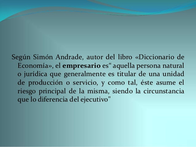 Definicion de empresario