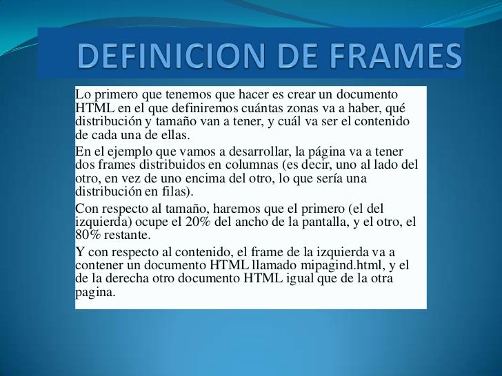 Definicion de frames