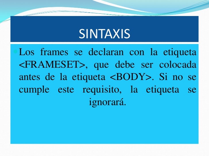 Definicion de frames