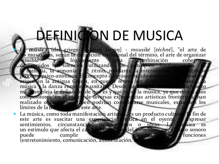 Definicion de musica