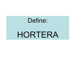 Define: HORTERA