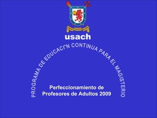PROGRAMA DE EDUCACIÓN CONTINUA PARA EL MAGISTERIO Perfeccionamiento de Profesores de Adultos 2009 