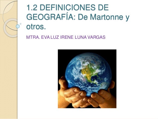 Definiciones de geografía
