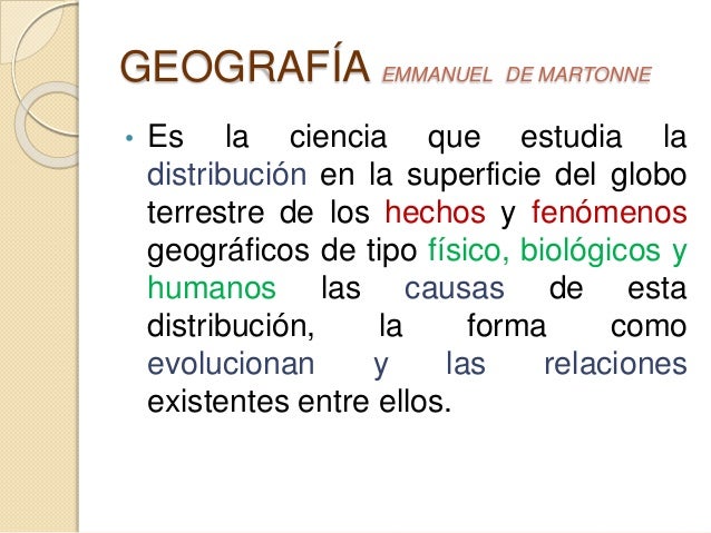 Definiciones de geografía