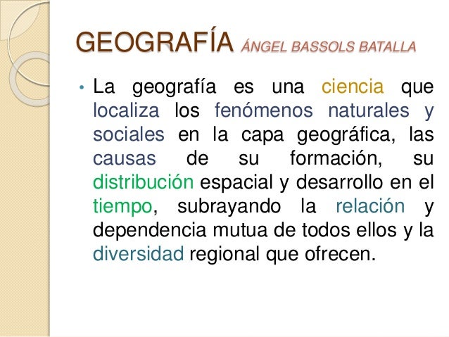 Definiciones de geografía