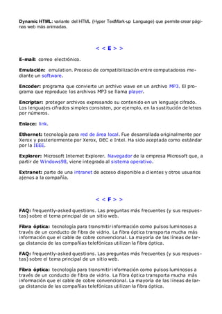 Variante De Html Definiciones de informatica | DOCX