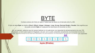 Definiciones y ejemplos de los tipos de datos de powerdesigner | PPTX