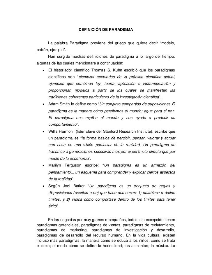 Definicion paradigma