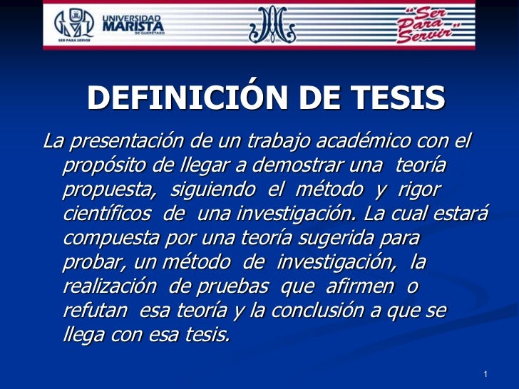 Definicion tipos tesis