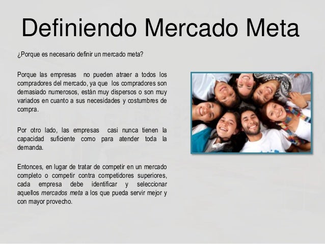 Definiendo mercado meta target significado