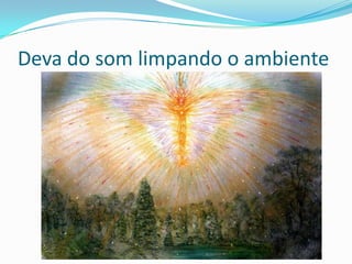 Deva do som limpando o ambiente
 