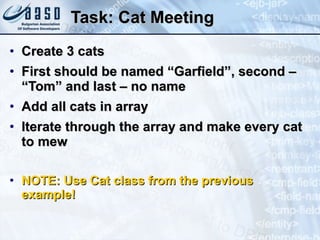 Cat Iteration Defining classes-and-objects-1.0 | PPT