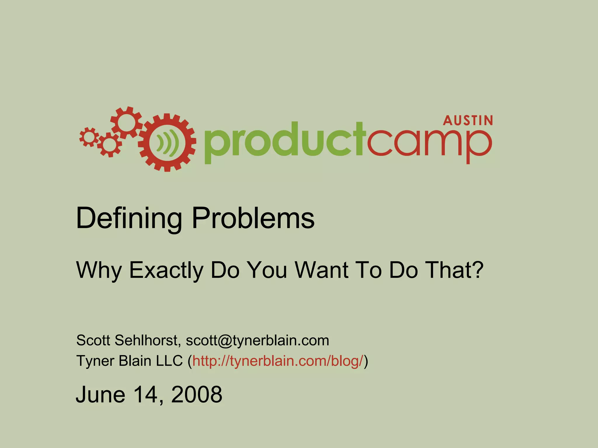 Defining Problems | PPT