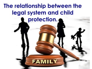 The relationship between the 
legal system and child 
protection. 
 